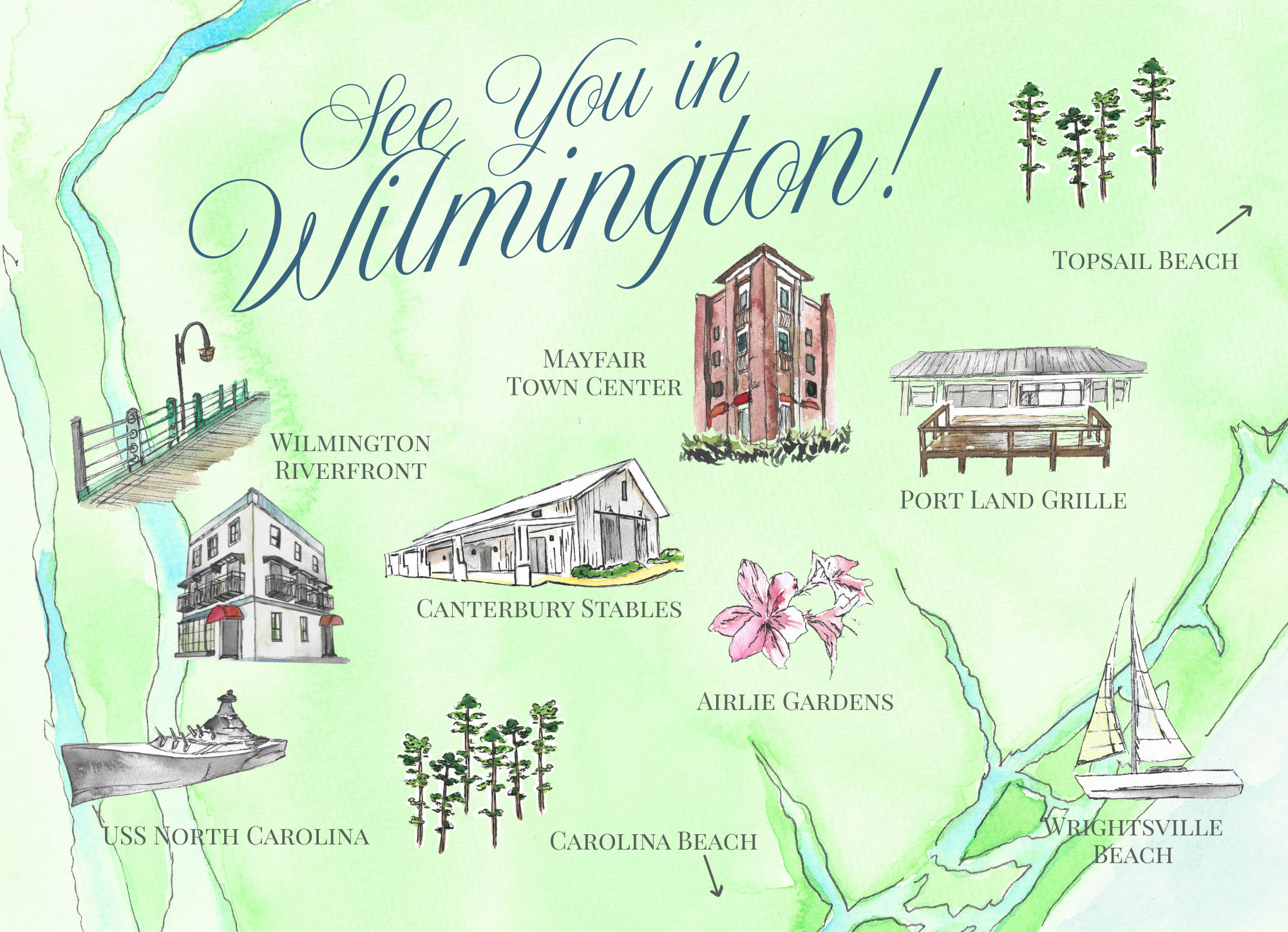 Why We Created a Custom Watercolor Wedding Map (And Why You Might Want One Too)