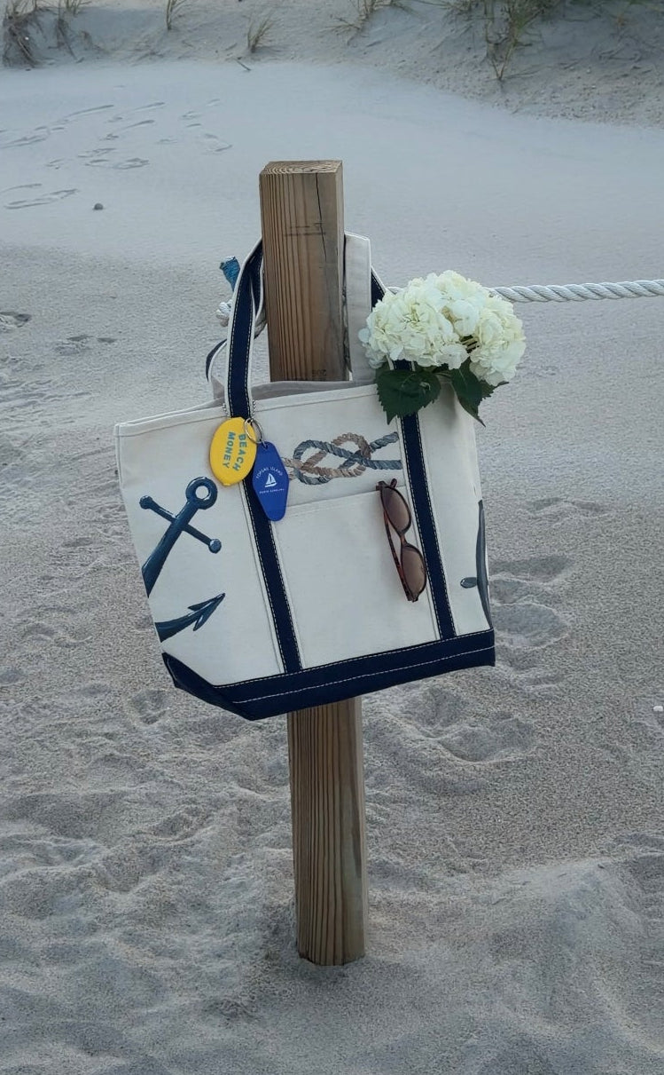 Nautical Inspired Hand-Painted Tote