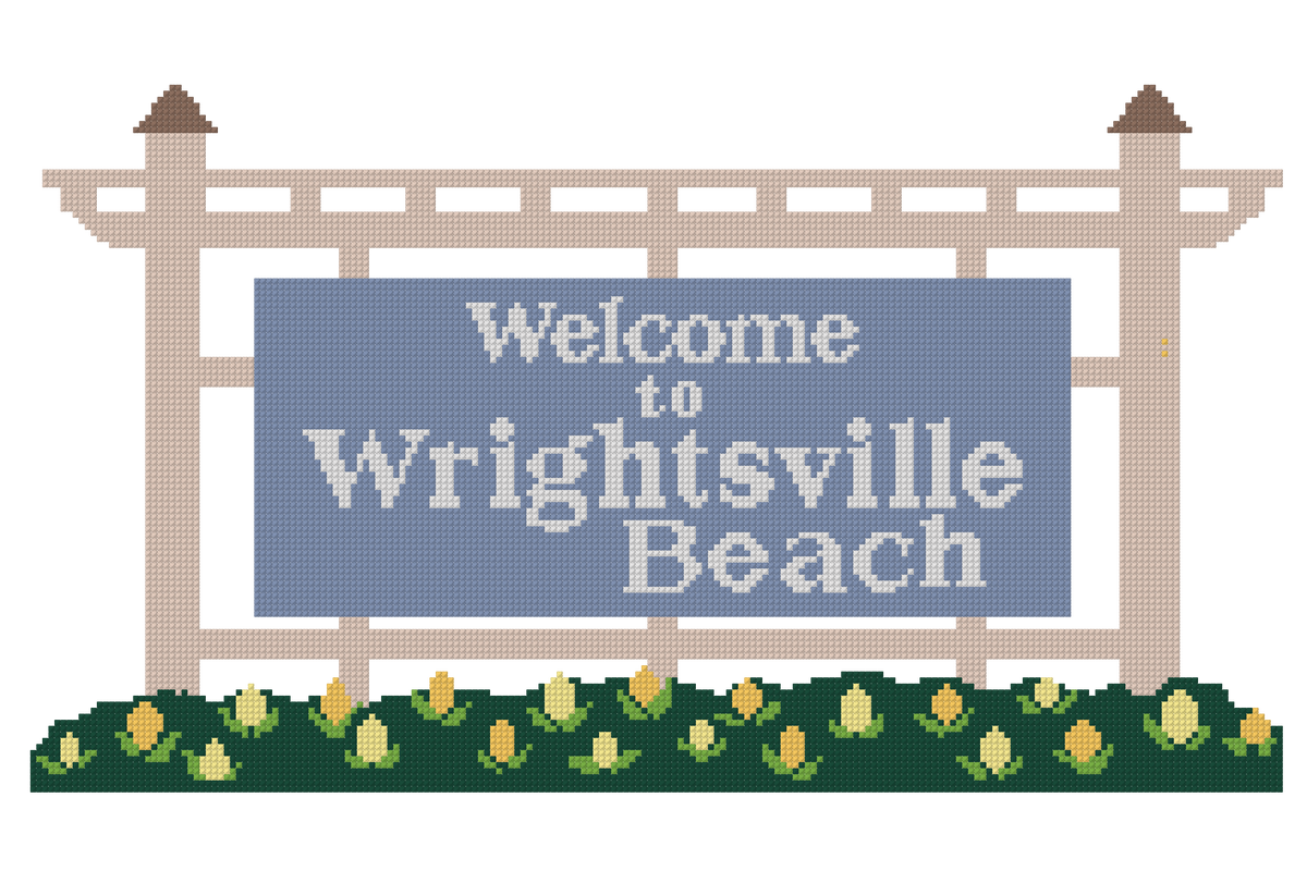 Welcome to Wrightsville Beach Needlepoint Canvas