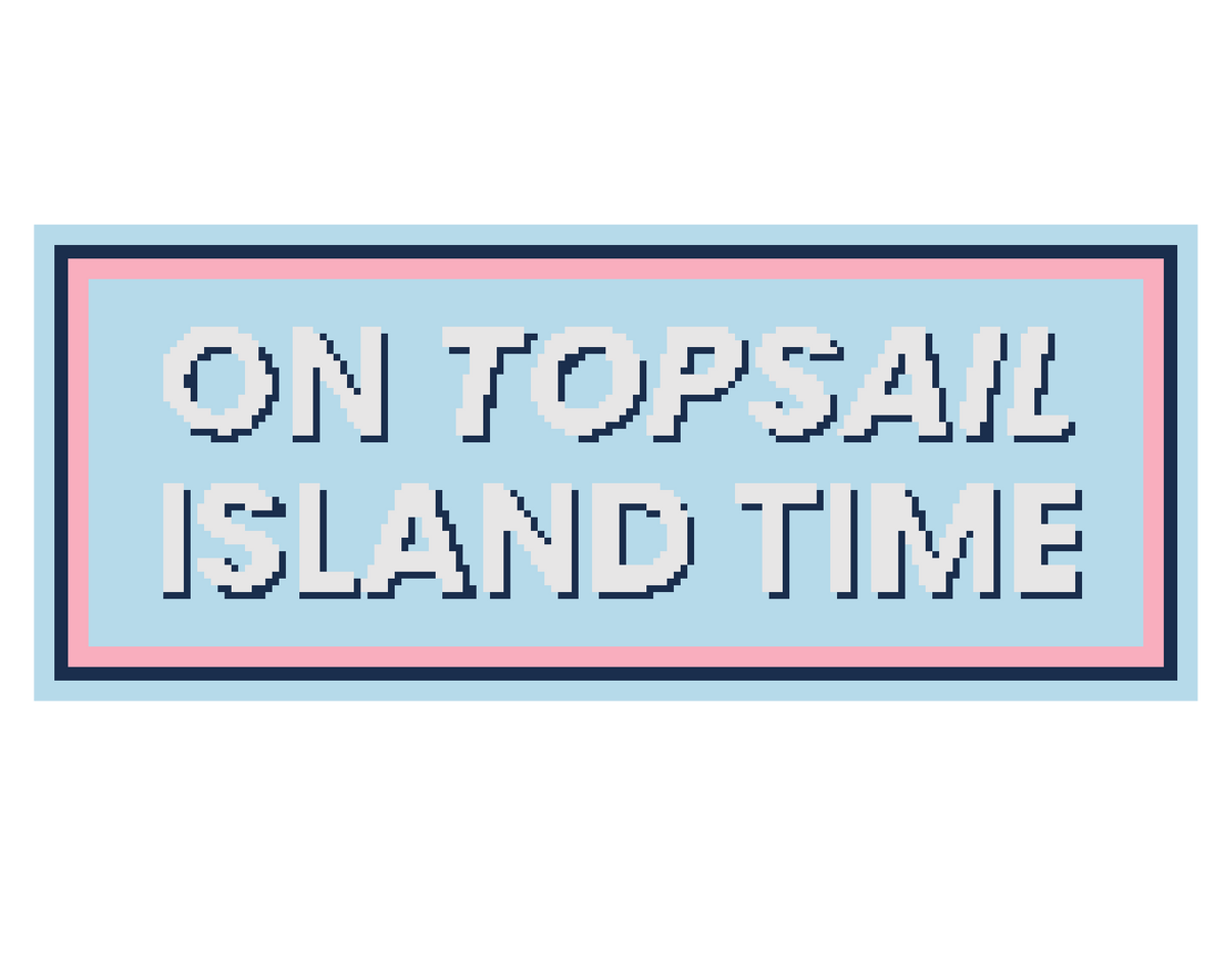 On Topsail Island Time Needlepoint Canvas