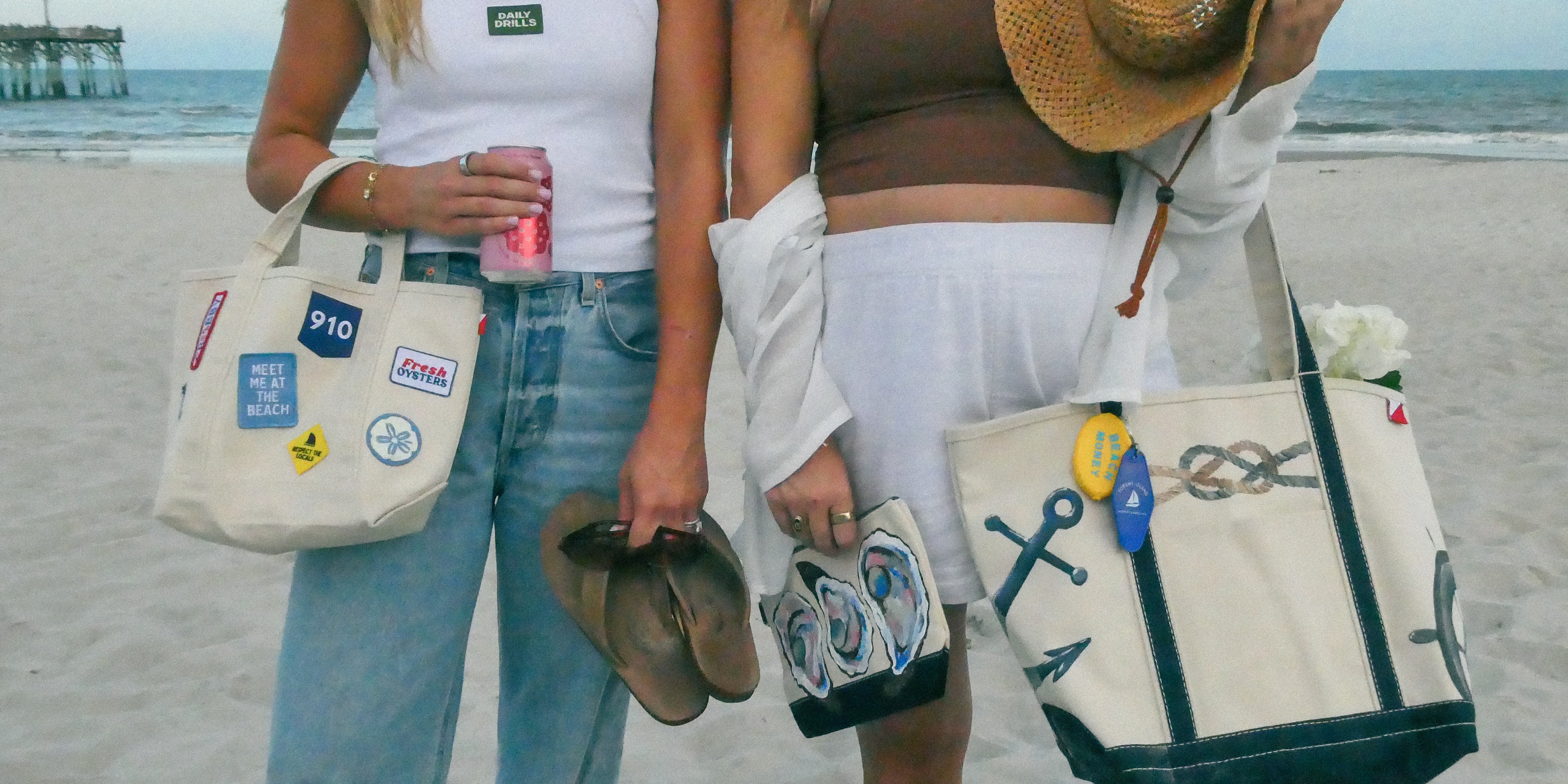 Nautical Inspired Hand-Painted Tote
