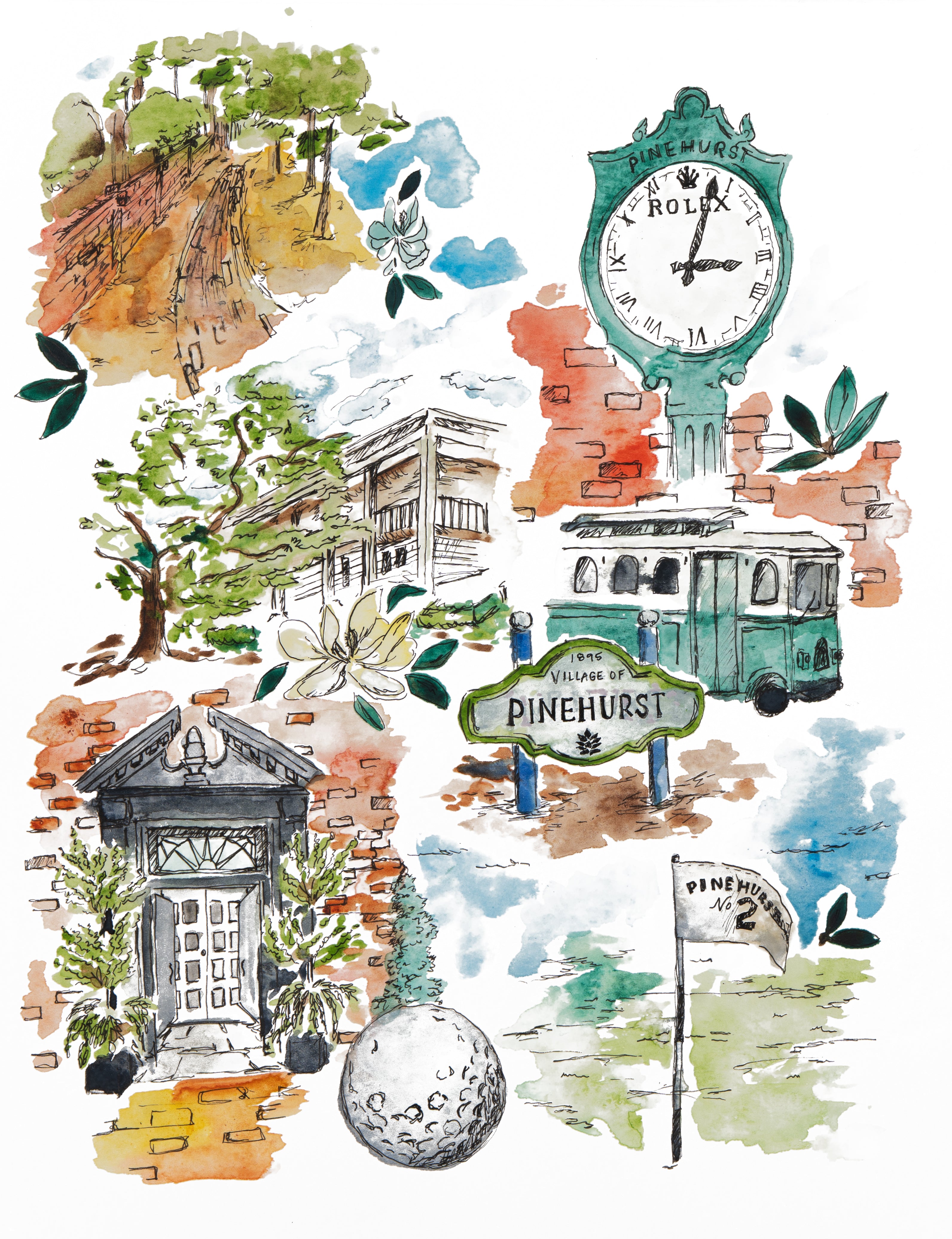 Village of Pinehurst Print