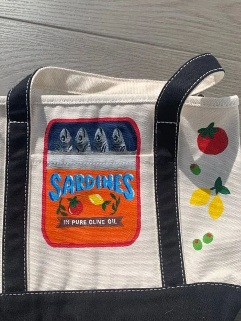 Custom Hand-Painted Medium Tote Bag