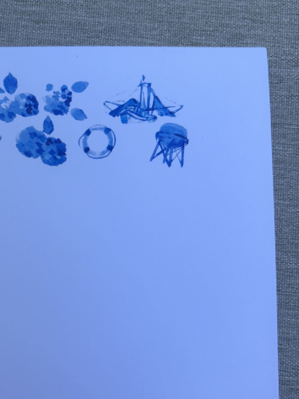 Coastal Motif Large Notepad