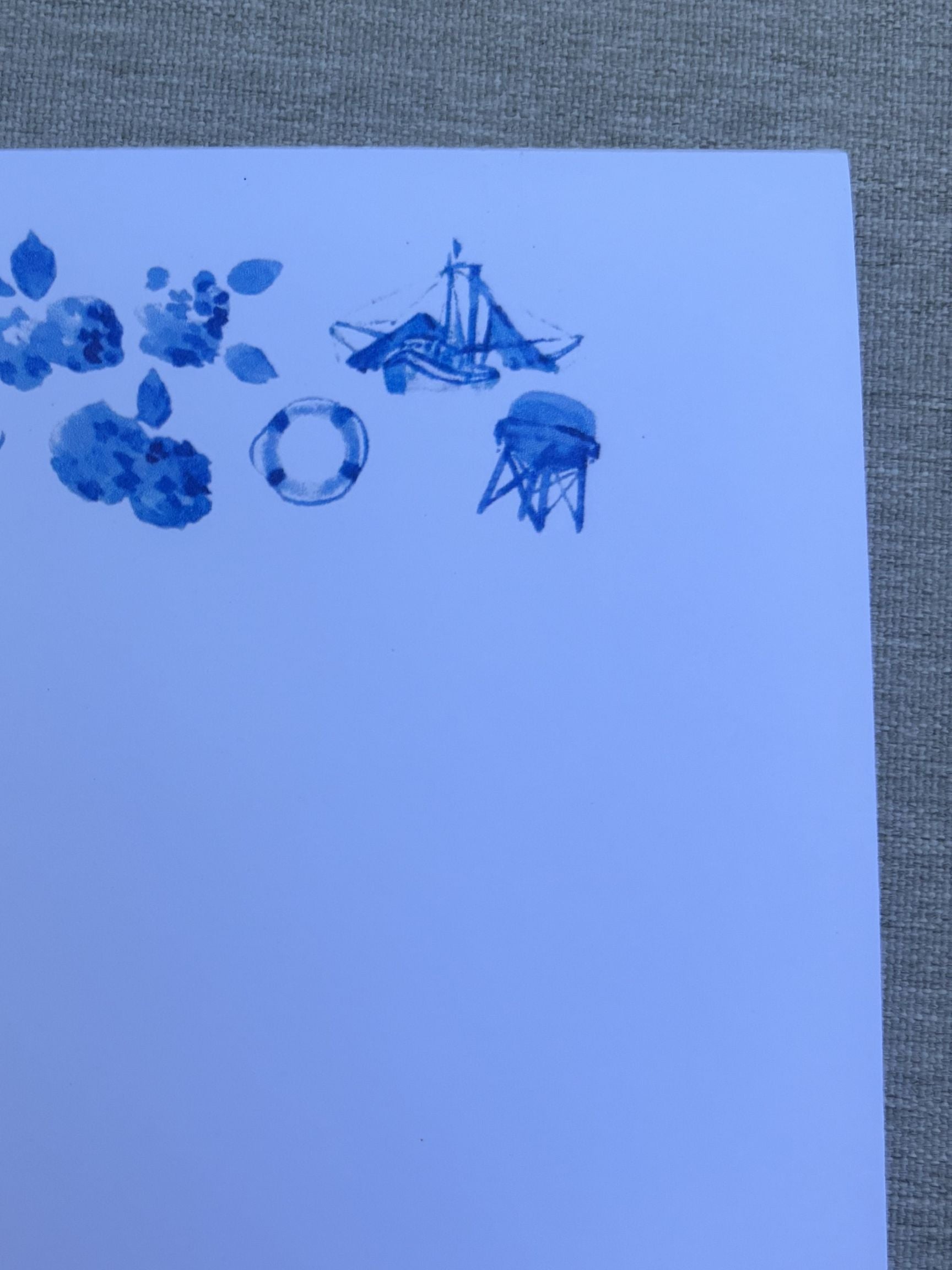Coastal Motif Small Notepad