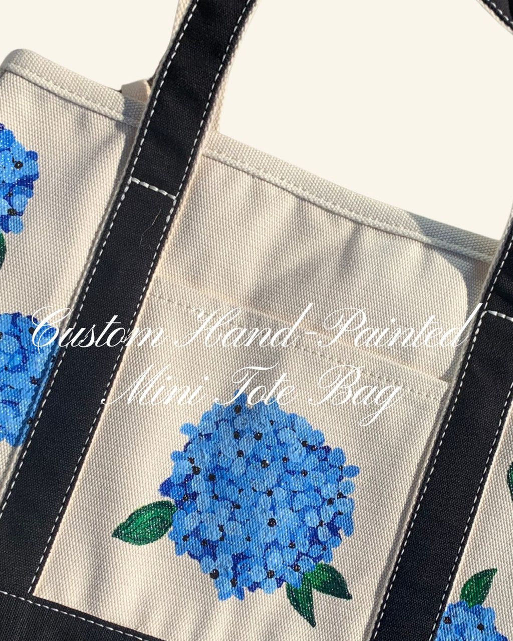 Custom Hand-Painted Mini Tote Bag
