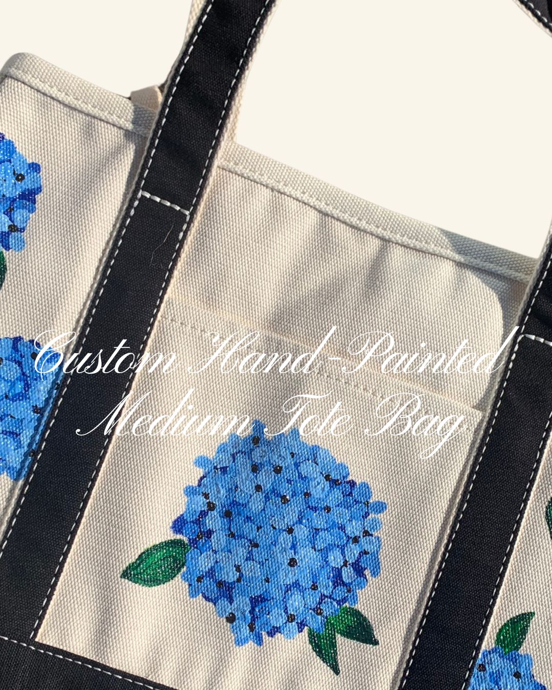 Custom Hand-Painted Medium Tote Bag