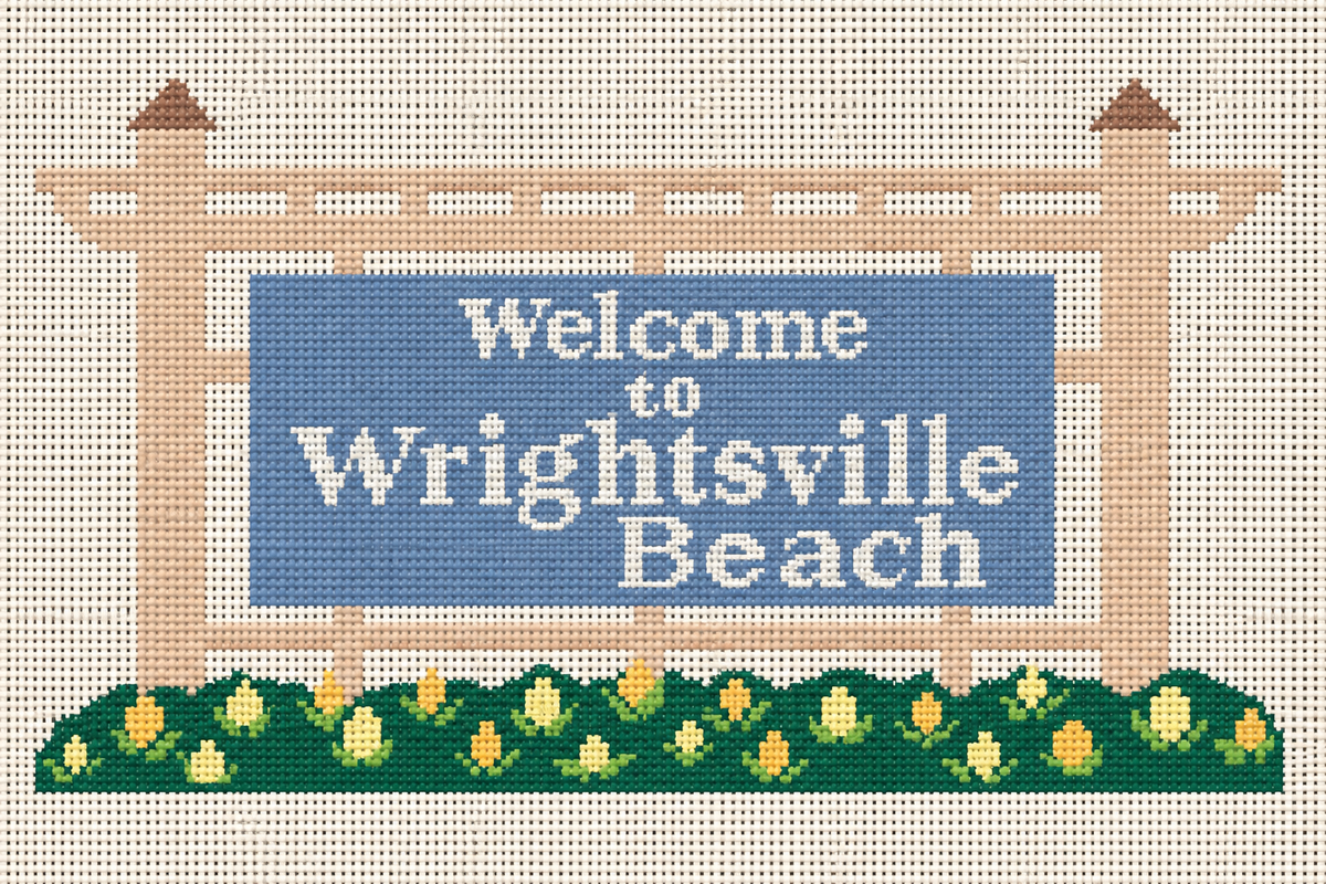 Welcome to Wrightsville Beach Needlepoint Canvas