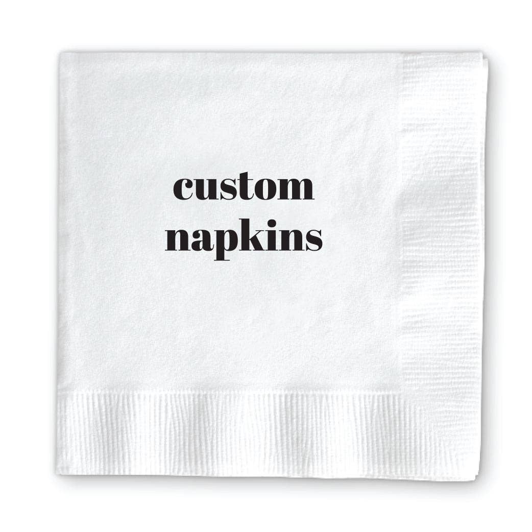 Custom Surf City Toile Cocktail Napkins