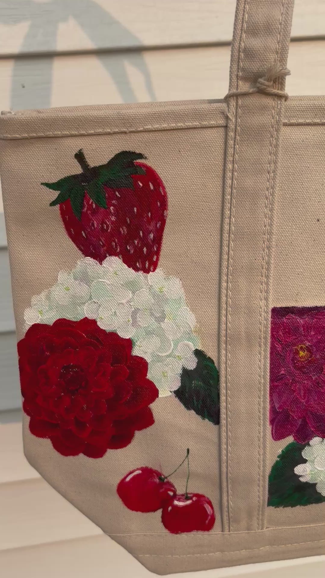 Custom Hand-Painted Mini Tote Bag